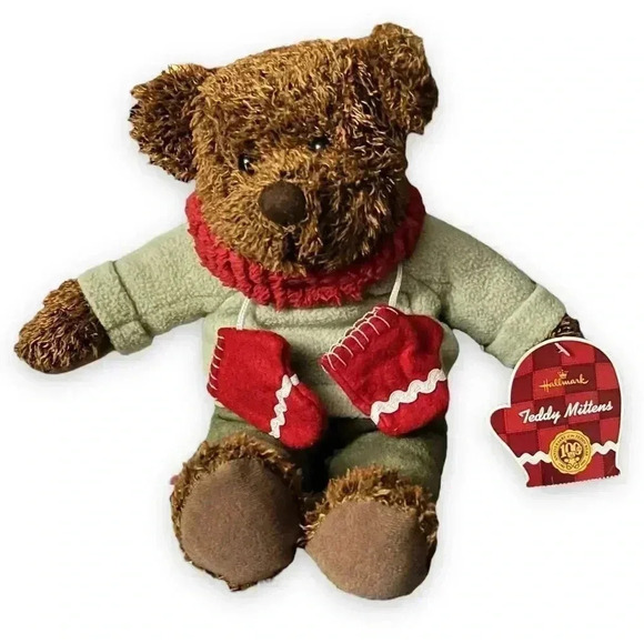 Hallmark Other - Hallmark Teddy Mittens brown bear